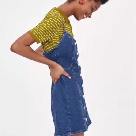 Zara mini strap jean dress - Picture 4 of 12